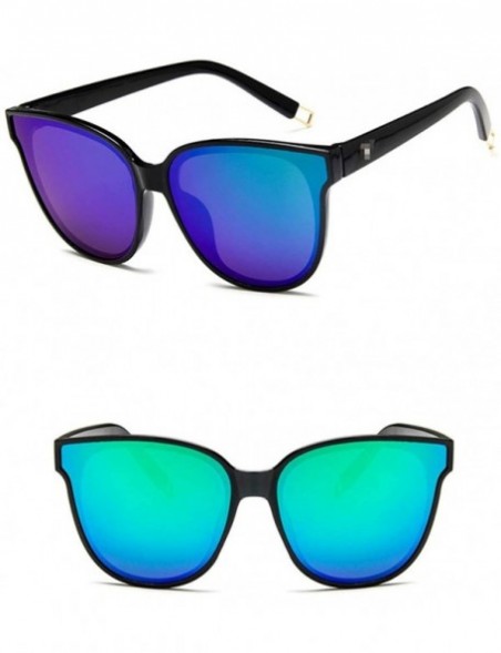 Square Unisex Sunglasses Fashion White Grey Drive Holiday Square Non-Polarized UV400 - Bright Black Green - CK18RLRG40A $10.73