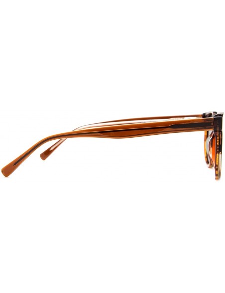 Round Two-tone Acetate Round Keyhole Frame Eyewear - C - CB1832YOXST $30.73