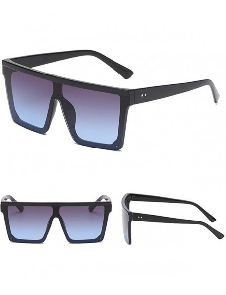 Sport Fashion Man Women Irregular Shape Sunglasses Glasses Vintage Retro Style Plastic Sunglasses - Black&blue - CL18UKZ9C7M ...