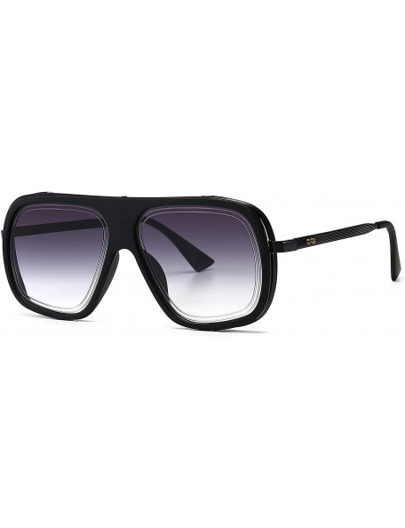 Square Oversized Sunglasses Mens Square Frame Sunglasses Bold Pilot Sports Eyewear Luxury - 9 - C719548EXLE $13.47