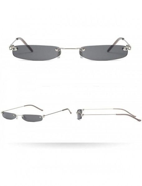 Rectangular Vintage Sunglasses Rectangular Eyewear Protection - B - C918YS7G6YI $8.08