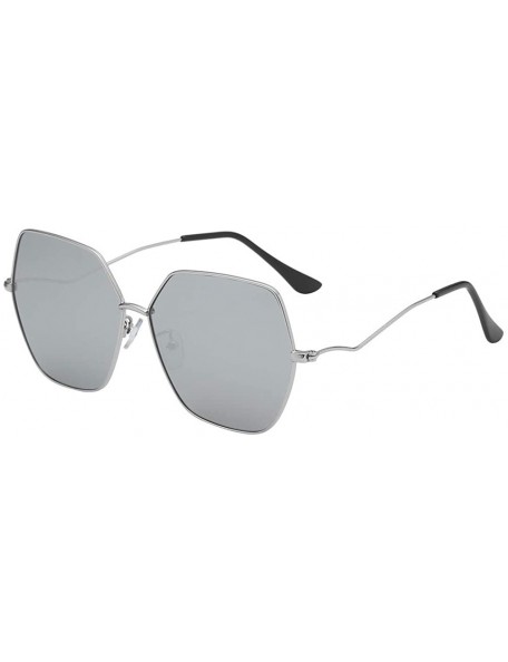 Square Men And Women Sunglasses Fashion Irregular Shape Retro Glasses Metal Glasses Frame Punk Wind Glasses Frame - G - CE18S...