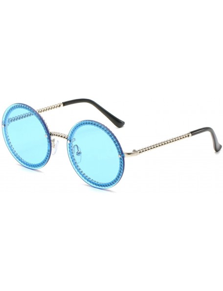 Round Round Sunglasses Women Luxury RimlFeamle Shades Europe Popular Ins Sun Glasses Lunettes De Sol Femme - C6198577UW6 $34.00
