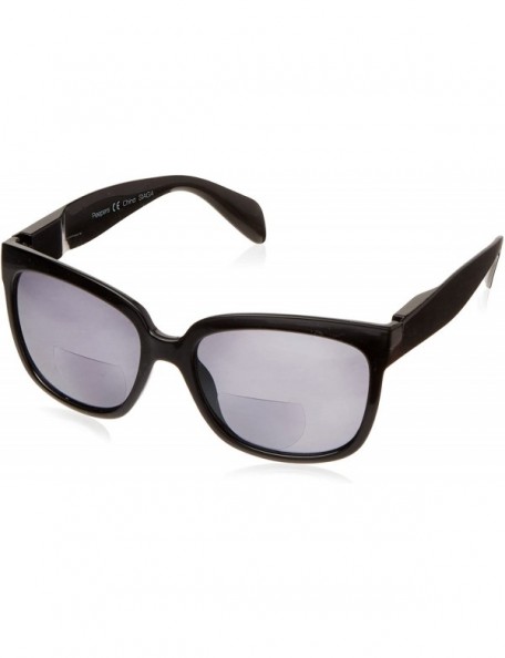 Square Women's Palmetto Square Hideaway Bifocal Sunglasses - Black - 56 mm + 3 - CV189SS96UX $24.39