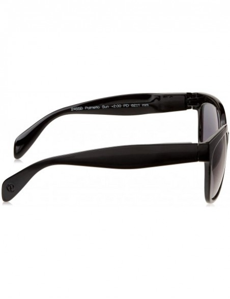 Square Women's Palmetto Square Hideaway Bifocal Sunglasses - Black - 56 mm + 3 - CV189SS96UX $24.39