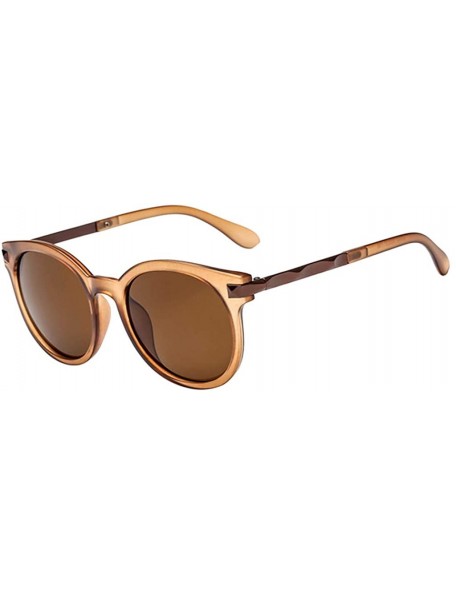 Goggle Women Shades Polarized Sunglasses Protection Eyewear Transparent Frame - Coffee - CD18OAKDL4I $8.27