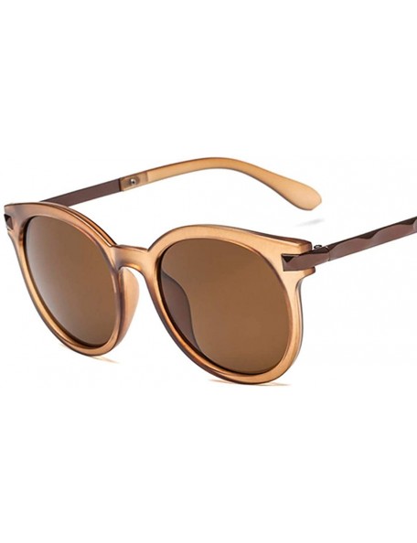 Goggle Women Shades Polarized Sunglasses Protection Eyewear Transparent Frame - Coffee - CD18OAKDL4I $8.27