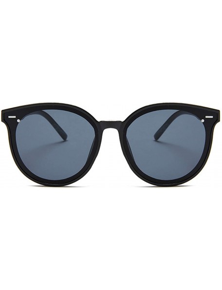 Goggle Classic Oval Women Sunglasses Vintage Luxury Plastic Cat Eye Sun Glasses UV400 Fashion Eyewear - Transparent Tea - CO1...
