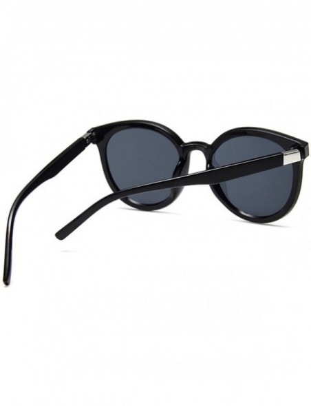 Goggle Classic Oval Women Sunglasses Vintage Luxury Plastic Cat Eye Sun Glasses UV400 Fashion Eyewear - Transparent Tea - CO1...