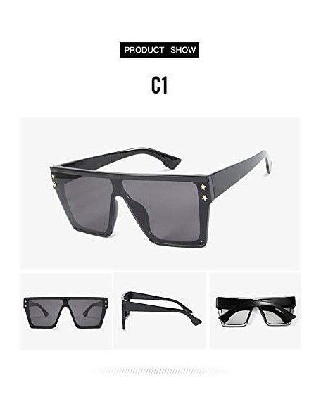 Square Fashion Pentagonal Sunglasses Enhanced protective film against glare - C1 - CH18TOI06DW $11.18
