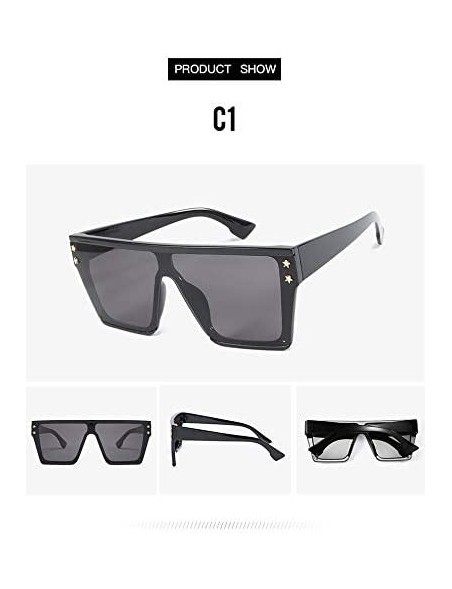 Square Fashion Pentagonal Sunglasses Enhanced protective film against glare - C1 - CH18TOI06DW $11.18