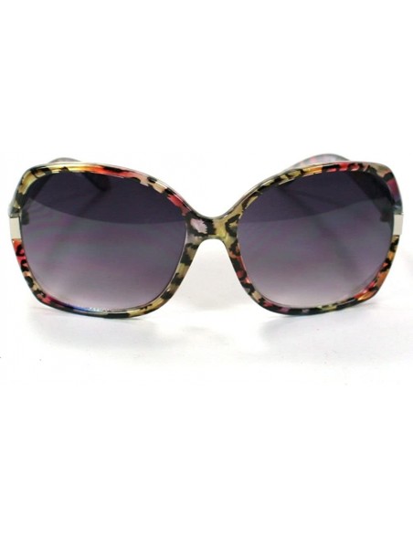 Butterfly Women's Oversized Butterfly Sunglasses 9629 - Leopard - CC11ERGLVWV $8.91