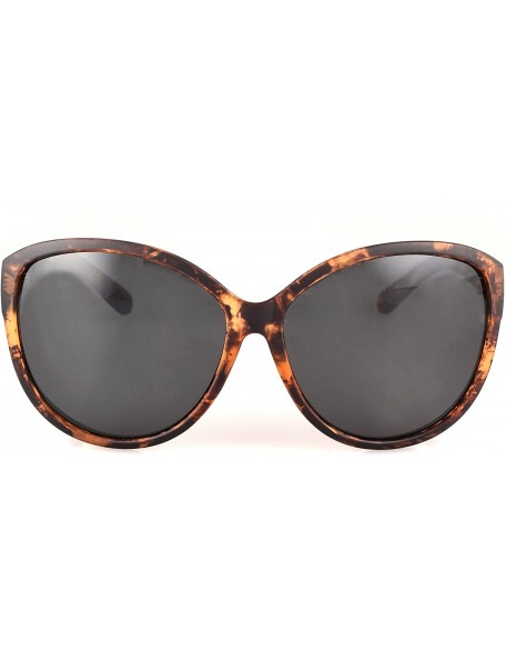Oversized New York Women's Oversized Cateye Polarized Sunglasses - Multiple Colors - Matte Tortoise Frame - CG12N9NI4VE $19.57