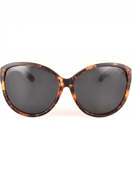 Oversized New York Women's Oversized Cateye Polarized Sunglasses - Multiple Colors - Matte Tortoise Frame - CG12N9NI4VE $19.57