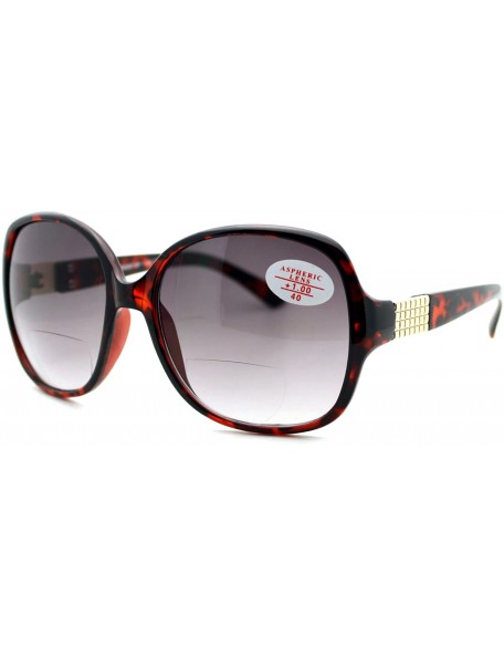 Square Womens Fashion Bifocal Lens Sunglasses Square Frame Aspheric Lens - Tortoise - C9120IJPENH $20.06
