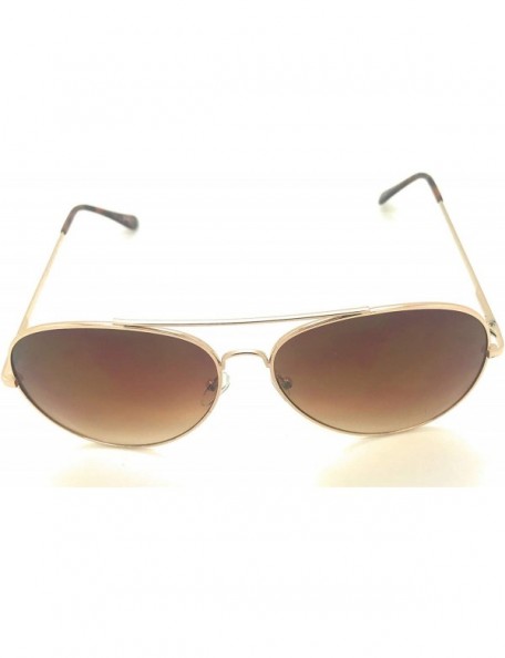 Aviator Premium Classic Aviator sunglasses for Men Women 100% UV Protection - Gold - C418U5LQA20 $11.55