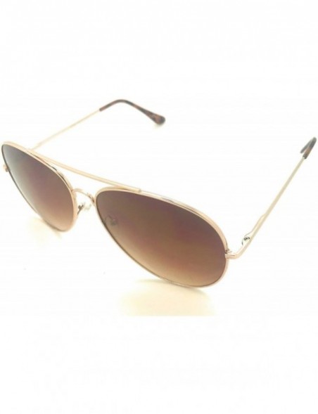 Aviator Premium Classic Aviator sunglasses for Men Women 100% UV Protection - Gold - C418U5LQA20 $11.55