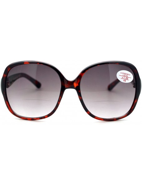 Square Womens Fashion Bifocal Lens Sunglasses Square Frame Aspheric Lens - Tortoise - C9120IJPENH $11.72