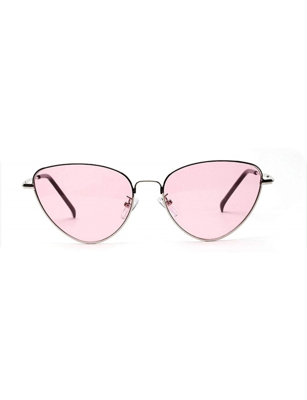 Oversized Cute Sexy Cat Eye Sunglasses Women 2018 Retro Small Black Red Pink Cateye Sun Glasses FeVintage Shades For - Pink -...