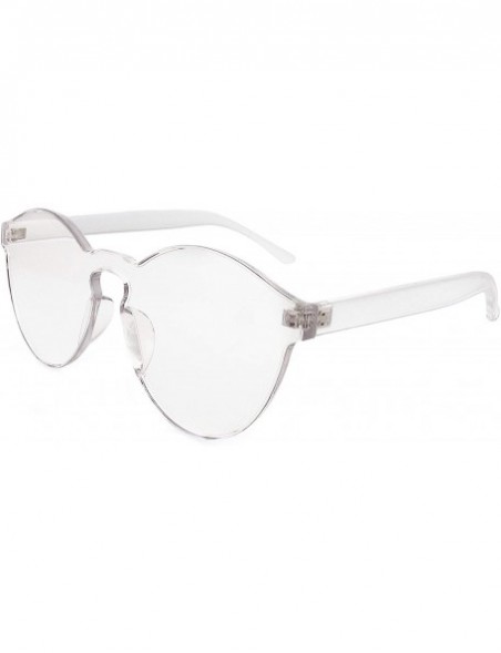 Rimless Fashion Womens Mens Clear Novelty Sunglasses UV400 Outdoor Frameless Eyewear - Clear - CD18KKWYX4T $10.60