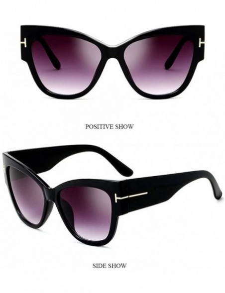 Oversized Oversized Bold Frame UV400 HD Lens Full Rimmed Glasses Ladies Sunglasses - Grey - C318CX0QRX3 $16.10