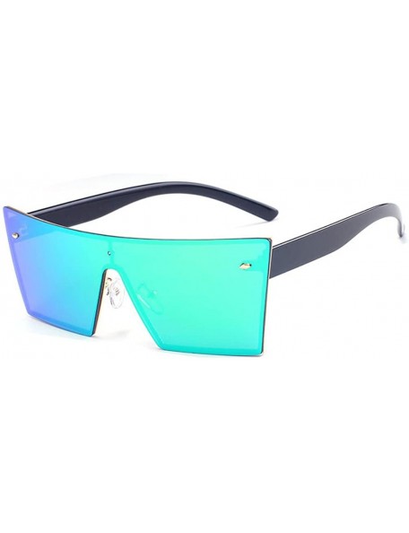 Wayfarer Fashion Mirrored TV Style Sunglasses Metal Frame 62mm - Black/Green - CD12FJ31J3B $16.44