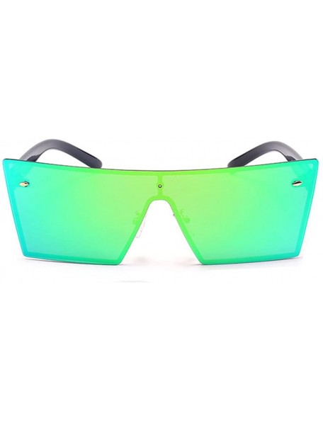 Wayfarer Fashion Mirrored TV Style Sunglasses Metal Frame 62mm - Black/Green - CD12FJ31J3B $16.44