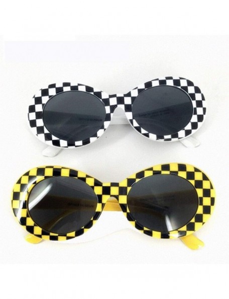 Oval Fashionable personality Goggles Glasses Sunglasses - White - C2198G6Y5U3 $18.41