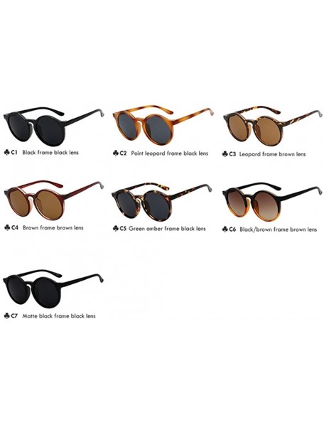 Oval sunglasses for women Retro Oval Frame Sunglasses Mens Leopard Shades - Amber-w-black - C518WWMI9K9 $30.76