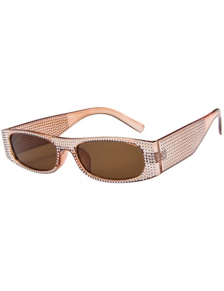 Square Cool Sunglasses-Vintage Retro Glasses Unisex Fashion Small Frame Sunglasses Eyewear (C) - C - CG18R7CYNXY $9.88