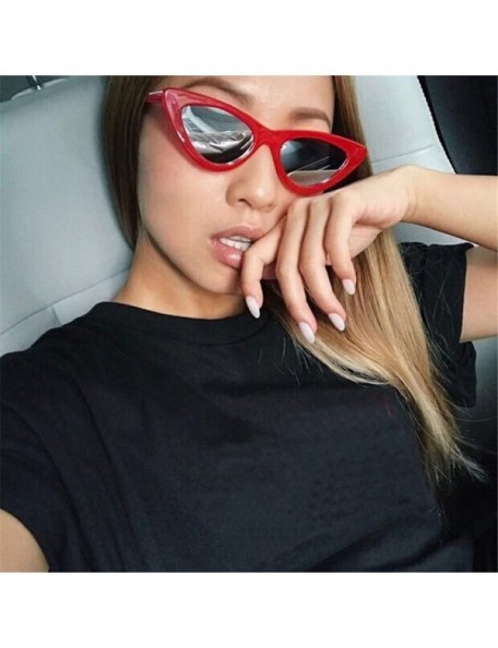 Sport Clearance! Women Fashion Cat Eye Sunglasses-Fashion Shades Candy Colored Integrated UV Protection Sun Glasses (L) - C51...