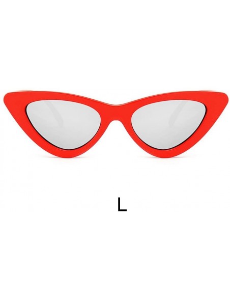 Sport Clearance! Women Fashion Cat Eye Sunglasses-Fashion Shades Candy Colored Integrated UV Protection Sun Glasses (L) - C51...