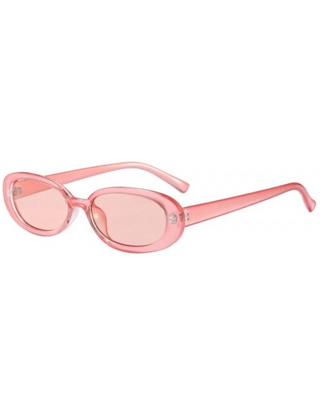 Oval Small Oval Frame Sunglasses-Retro Eyewear Fashion Eyewear for Woman Man - A - CO18R70OU28 $20.54