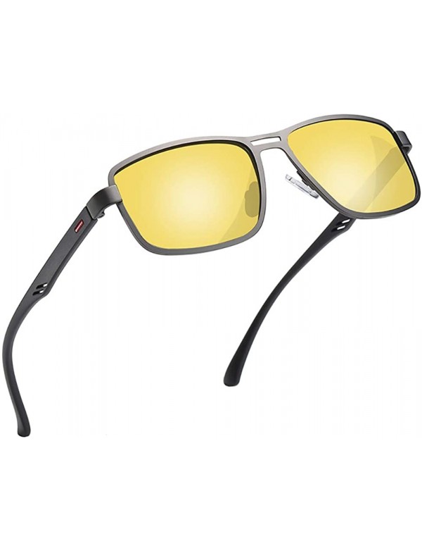 Goggle Man Outdoor Sunglasses-Polarized Square Driving Shade Glasses-Fashion Eyewear - G - CU190ECXG8X $35.80