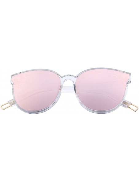 Round Round Sunglasses for Women Vintage Eyewear S8094 - Pink - CA17YGD5AHD $13.32