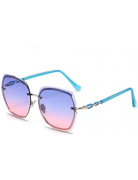 Rectangular Women's Classic Square Polarized Retro Sunglasses Metal Frame with Protective Case - CX18A9UR73M $14.49