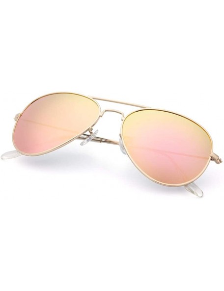 Oversized Pinglas Retro Sunglasses Women Polarized Blue Metal Frame Gradient Mirror Green - Blue - CD18YZWWWO6 $17.18