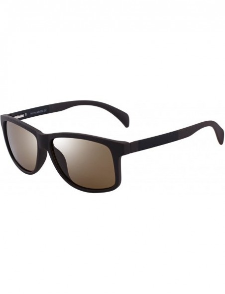 Rectangular Polarized Sports Fishing Sunglasses for Men O8507 - Brown - C918H3H90L9 $18.52