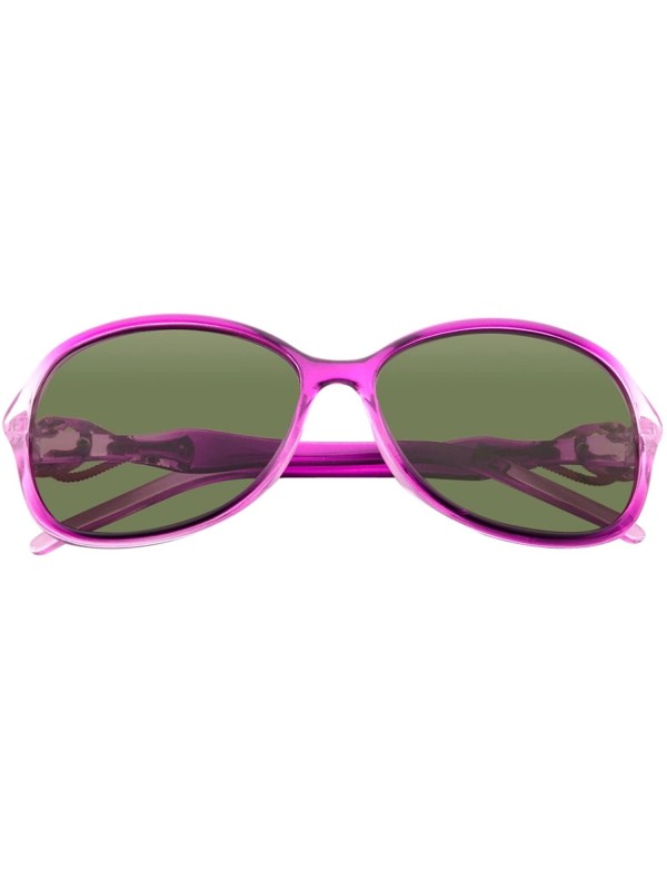 Oval Women's Polarized Retro Vintage Transparent Sunglasses With Rhinestone - Purple - CD12KH6HA7D $11.35