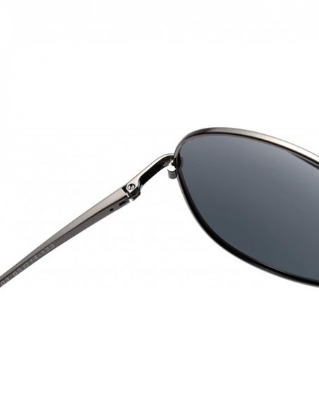 Aviator Classic Style Aviator Sunglasses Polarized 100% UV 400 Protection for Men Women - Silver Frame/Grey Lens - CB18X7GMLH...