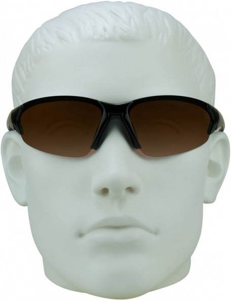 Rimless TR90 Blue Blocker Sunglasses High Definition HD Vision - Jet Black - CC11MMLYL5R $15.92