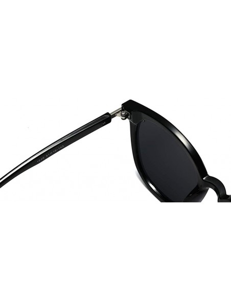 Oval Unisex Sunglasses Retro Black Drive Holiday Oval Non-Polarized UV400 - Black - C318R83HAEQ $9.79