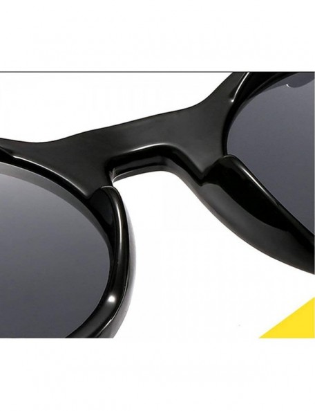 Round 2020 New Transparent Color Punk Flip Sunglasses Men Women Fashion UV400 Round Glasses - Black - C41935CXEEG $12.68