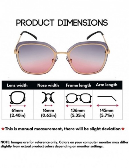 Rimless Womens Fashion Designer Inspired Rimless Sunglasses Flat Mirroed Lens UV Protection - CT18YK8TMDE $10.89