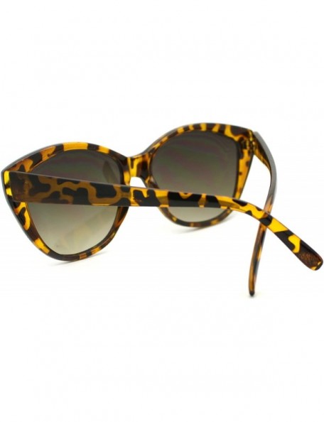 Round Women's Simple Classy Sunglasses Oval Round Butterfly Frame - Tortoise - CR11P9CK0FV $13.09