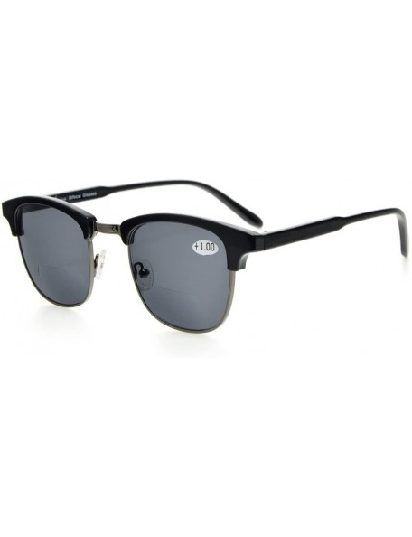 Semi-rimless Mens Bifocal Sunglasses Semi-Rimless Grey Lens +3.0 - R125-grey Lens - CB17X0EWQ5D $9.23