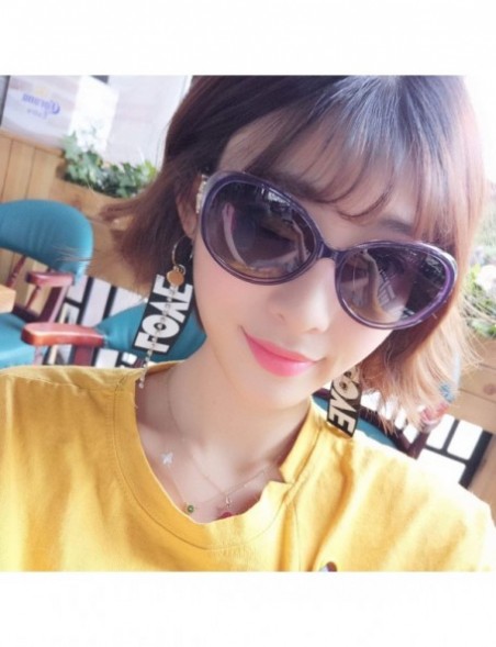 Oval Designer Womens Oversized Sunglasses Fashion with Crystals GD103 - Purple - C8188Z6D395 $8.71