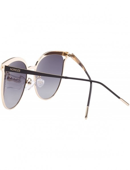 Square Womens Polarised Cat Eye Sunglasses Summer Shades - Black - Black Gradient - C018EONHU3G $38.19