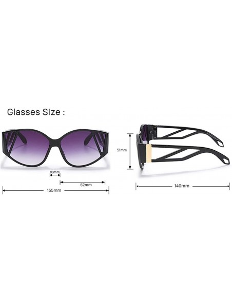 Oversized Marbling Oversized Frame Sunglasses for Women Unique Eyewear UV400 - C5 - CK190HDYM70 $9.29