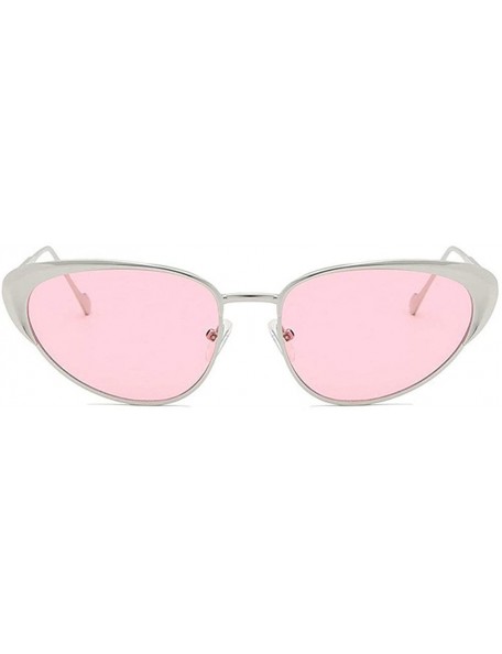 Round Metal Small Frame Cat Sunglasses trend New Punk Round Men Women Sunglasses 5336 - Pink - C018ZA77IMG $13.02